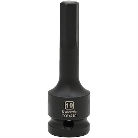 Dynamic Tools 1/2" Drive Metric Hex Head, 10MM, Bit Impact Socket D014710